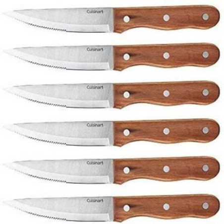 Cuchillos de Carne con Puno de Madera, Set de 6 Piezas CUISINART C55W-S6STK