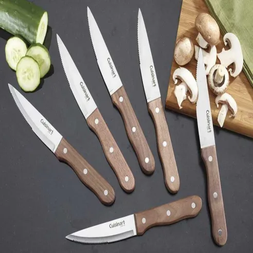 Cuchillos de Carne con Puno de Madera, Set de 6 Piezas CUISINART C55W-S6STK