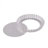 Molde de Aluminio para Tartaleta con Fondo Falso de 10 x 1 Pulgadas MASTER CHEF 0760751