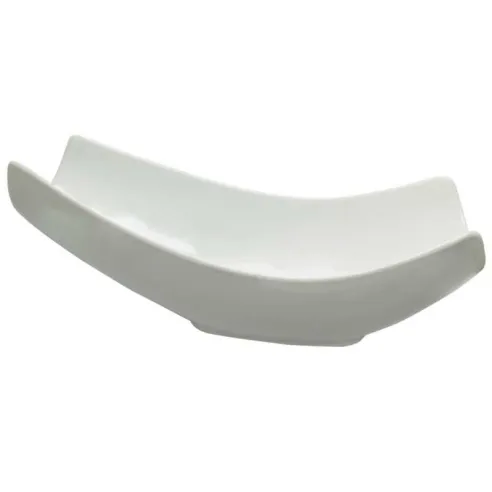Bowl Rectangular de Porcelana con Forma de Canoa 22 x 10 Centimetros Blanco CATER MAX 15062-1