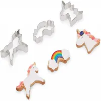 Cortadores de Galletas de Unicornio y Arco Iris, Set de 3 Piezas  FOX RUN BRANDS 3697