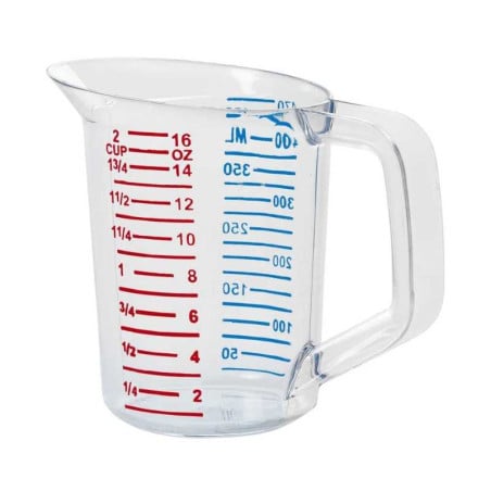 Taza de Medidas Gravadas de 1/2 Litro  /1 Pinta RUBBERMAID FG321500CLR