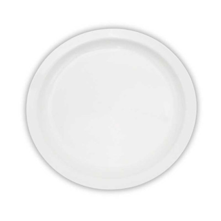 Plato Redondo de Porcelana de Borde Delgado 7 Pulgadas Blanco ARNI S4850