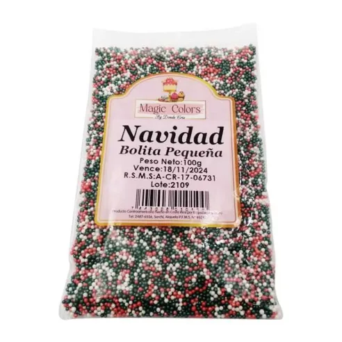 Confitillo Navidad Bolita Pequena de 100 Gramos MAGIC COLORS 7443006010100