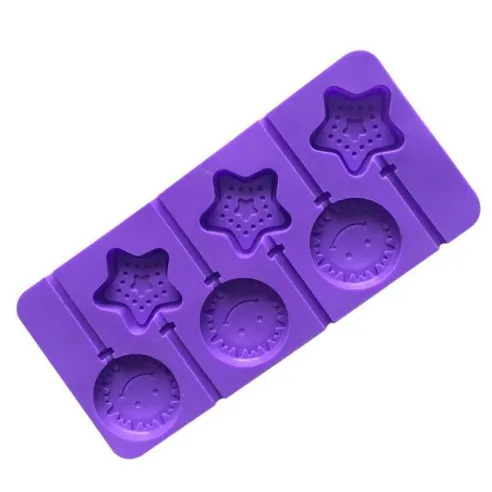 Molde de Silicon de Estrella y Carita Feliz de  6 Cavidades MASTER CHEF 230