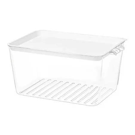 Contenedor para Almacenaje Transparente de Plastico con Tapa de 14.5 x 12.5 x 12 Centimetros TIPS HLJ-030