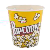 Recipiente para Palomitas de 85 Onzas de Color Amarillo, Paquete de 50 Unidades TIPS 85A