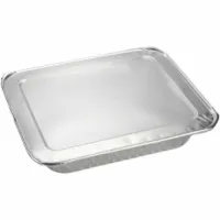 Molde de Aluminio Desechable con Tapa de 13X8.5X2.5 Pulgadas, Paquete de 100 Unidades TIPS D-223