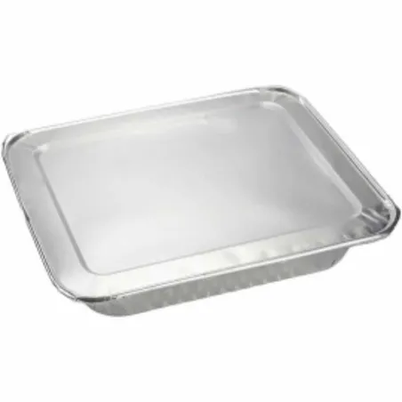 Molde de Aluminio Desechable con Tapa de 13X8.5X2.5 Pulgadas, Paquete de 100 Unidades TIPS D-223