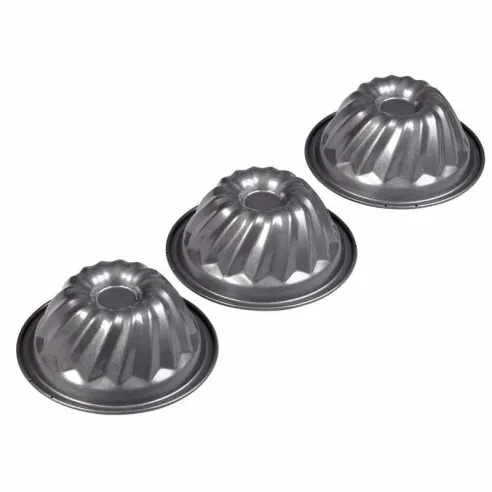 Molde Mini Chimenea Antiadherente, Set de 3 Unidades TIPS B-124