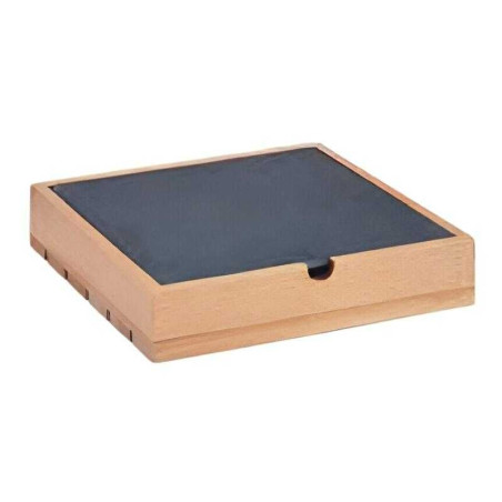 Base Exhibidora Cuadrada de Madera de 30 x 30 x 5 Centimetros MASTER CHEF 6096-1L