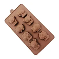 Molde de Silicon de 8 Cavidades de Animales de la Selva MASTER CHEF 9890473