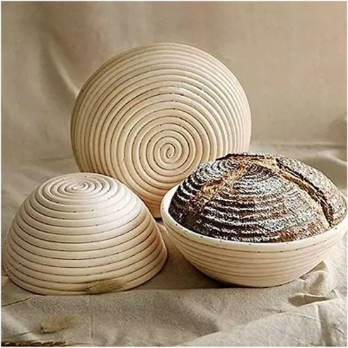 Banneton Redondo de 23 x 8.5 Centimetros, Color Beige MASTER CHEF 9890650
