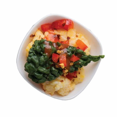 Bowl Cuadrado Mini de Melamina de Color Blanco de 1.5 Onzas TABLECRAFT 10315W