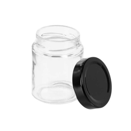 Frasco de Vidrio Transparente Redondo de 200 Mililitros TIPS A-179-02