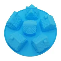 Molde de Silicon 3D con 6 Cavidades de Casas MASTER CHEF 9890470