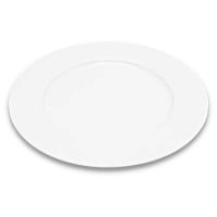 Plato Redondo de Ceramica con Borde Ancho de 10-1/2 Pulgadas, Color Blanco BELLARTE PL10
