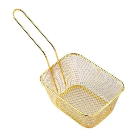 Canasta de Mini Snacks de Acero Inoxidable de 14 x 11.5 Centimetros TIPS TCW-009