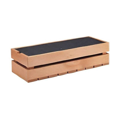 Base Exhibidora Rectangular de Madera de 40 x 15 x 10 Centimetros MASTER CHEF 6097-2S