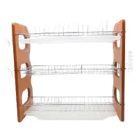 Escurridor de Platos de Madera de 3 Niveles SIN ASIGNAR DZ-042