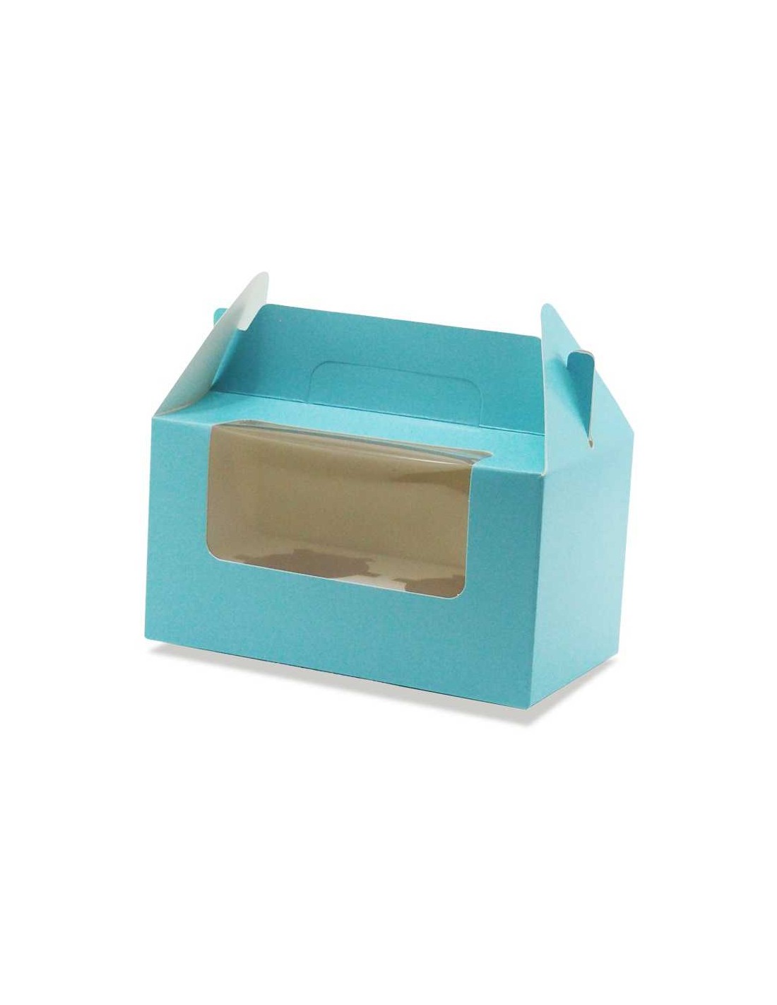 27647) Caja de cartón corazon con ventana para cupcake 11.5x11.5x7cm –  Mercería El Gato