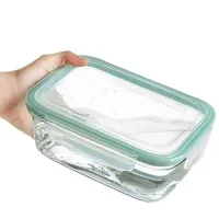 Contenedor de Vidrio Rectangular Hermetico de 1000 mililitros TIPS A-173-01 2