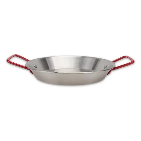 Paellera de Acero Inoxidable con Agarradera Roja de 20 Centimetros TIPS HOK-030-1