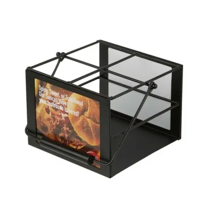 Rack Botellas Salsas 4 Compartimentos Negro TABLECRAFT SBC4