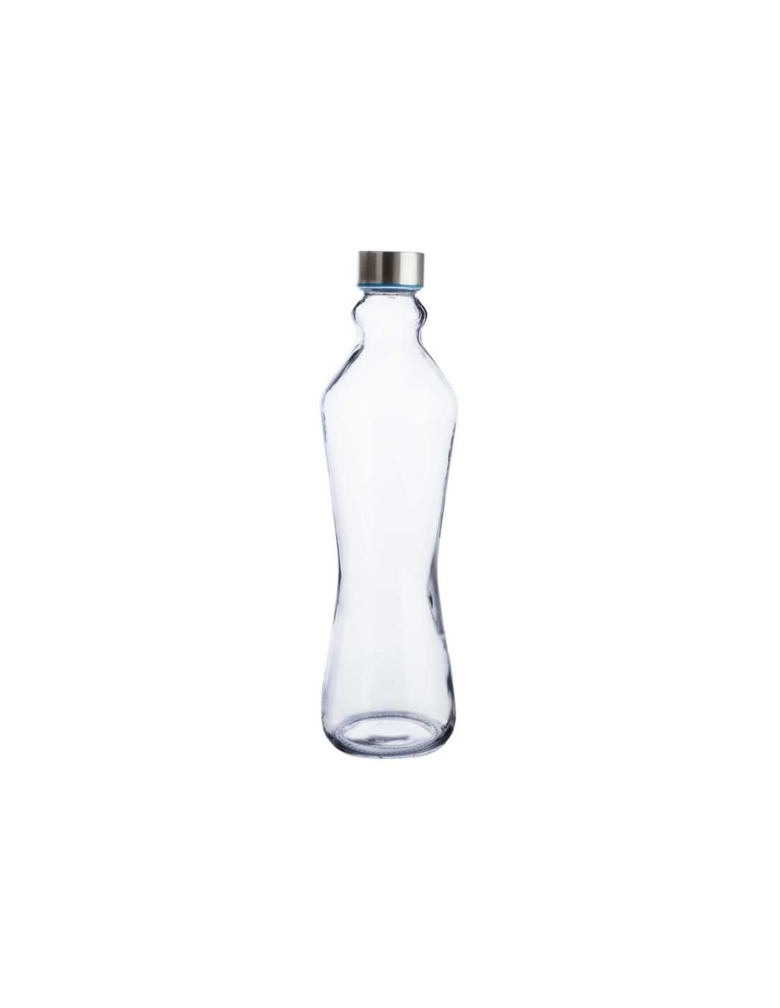Botella cristal Ancha 1L Tapón Acero Inox., Cocina