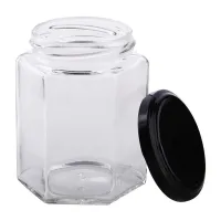 Frasco de Vidrio Hexagonal de 280 Mililitros TIPS A-159-02