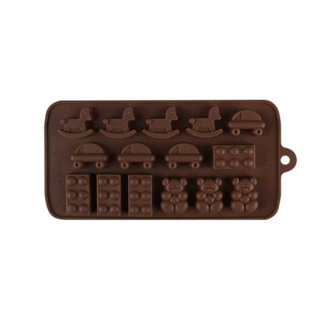 Molde de Silicon de Figuras Surtidas de Baby Shower de 15 Cavidades TIPS RRA02-129
