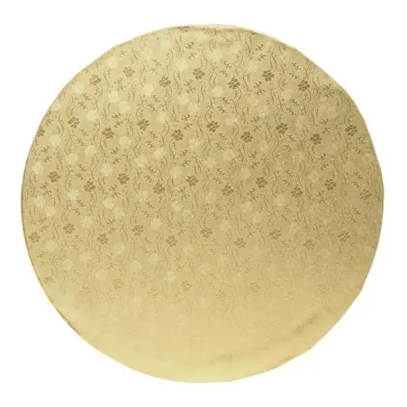 Base de Carton Redonda Lisa de 20.5 Centimetros de Color Dorado TIPS DGD049G