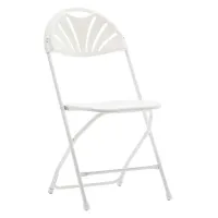 Silla Metalica Plegable con Forro Plastico 86 x 40 x 45 Centimetros Blanca TIPS HQ-H86