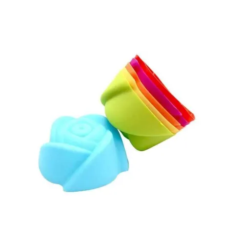Molde de Silicon de Cupcake de Forma Rosa, Set de 6 Unidades TIPS 6C063