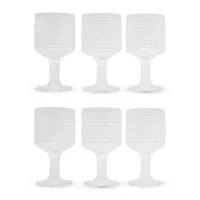 Copa de Vino de Vidrio de 240 Mililitros, Set de 6 Unidades TIPS KFG-007CL/HJ
