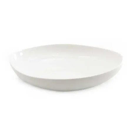 Plato para Sopa Leave de Porcelana 10.5 Pulgadas Blanco ARNI C1414