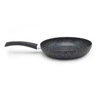 Sarten Redondo de Acero de 24 Centimetros de Color Negro TIPS WZG-014-4