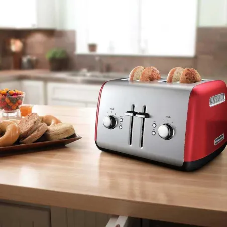 Tostador de 4 Rebanadas Empire de Color Rojo KITCHEN AID KMT4115ER