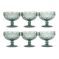 Copa de Helado de Vidrio de 340 Mililitros de Color Humo, Set de 6 Unidades TIPS KFG-001SM/HJ
