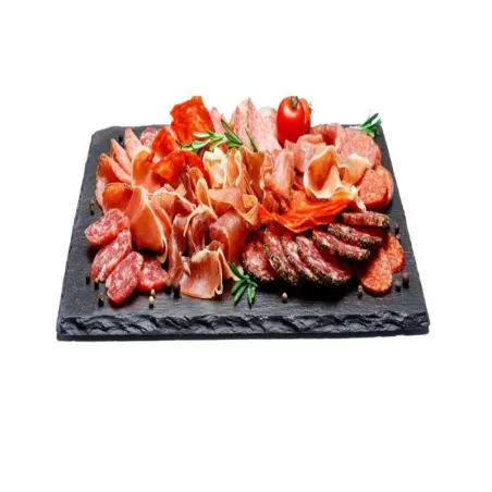 Plato Cuadrado de Piedra Pizarra de 30 Centimetros de Color Negro TIPS RSD01-13