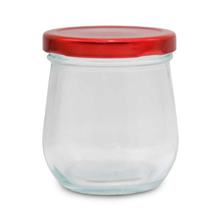 Frasco de Vidrio con Tapa Roja de 100 Mililitros VETRO LXG-022