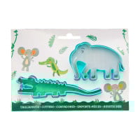 Cortador de Galletas de Elefante y Cocodrilo, Set de 2 Unidades TIPS ZNP-153