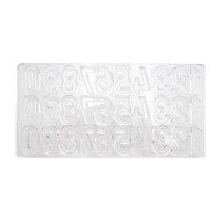Molde de Chocolate de Policarbonato de Numeros TIPS ZNP-208 2