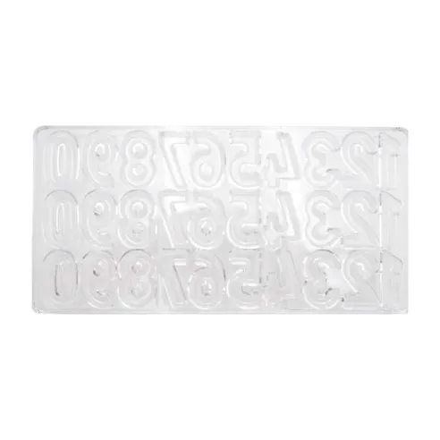 Molde de Chocolate de Policarbonato de Numeros TIPS ZNP-208