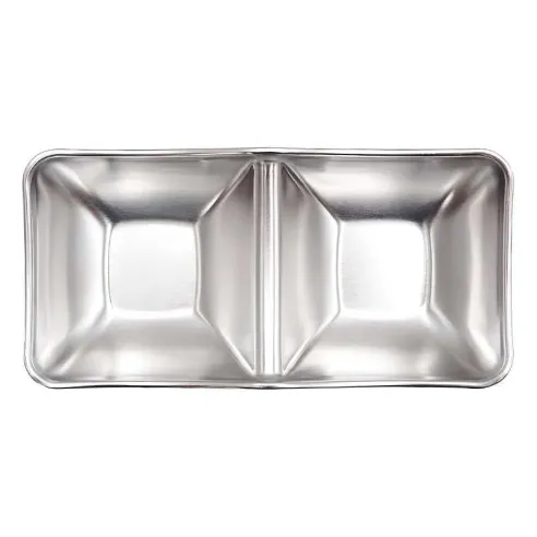 Plato Salsero Doble Cuadrado de Acero Inoxidable TIPS SSC-043
