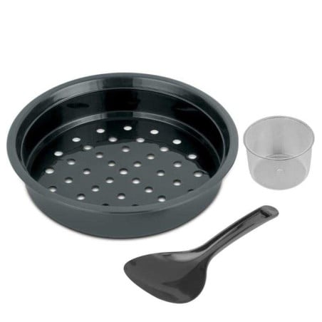 Olla Arrocera Antiadherente con Vaponera de 10 Tazas de Color Negro BLACK & DECKER RC620B