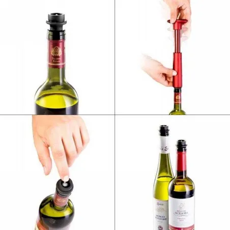 Bomba al Vacio para Botellas de Vino, Set con 2 Tapones TESCOMA 695430