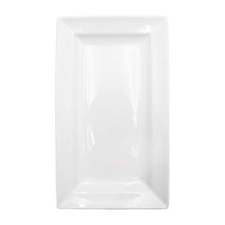 Plato Rectangular Turin de Ceramica de 14.5 x 8.6 x 1.5 Pulgadas MASTER CHEF WT1240