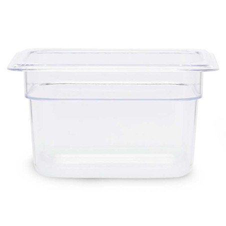 Bandeja Transparente de Policarbonato de 1/6 x 4 Pulgadas MASTER CHEF 2164