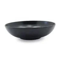 Plato Redondo Coupe Hondo de Porcelana 8.5 Pulgadas Negro Arenoso ARNI C1013-J09